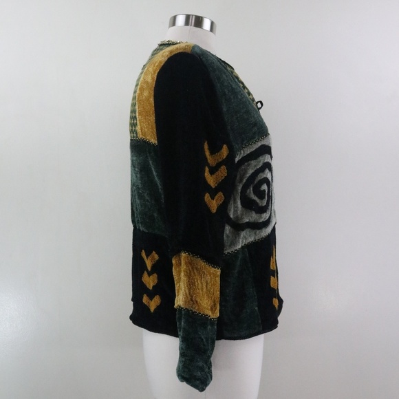 Velvet Green Pattern PS Blazer - Picture 4 of 8